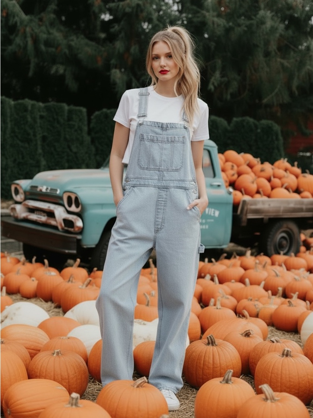 NWT Aritzia Denim Forum The 90s Vintage Baggy Overalls in Bleach Bleu Medium